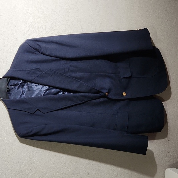Vintage Hill & Archer Wool Blend Suit Navy Blue 40R HAS FLAWS SEE DESCRIPTION - Picture 1 of 16